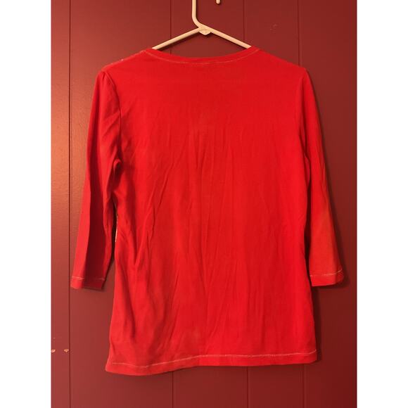 Onque Casual Size Small Sparkly Deer Top - Picture 6 of 9